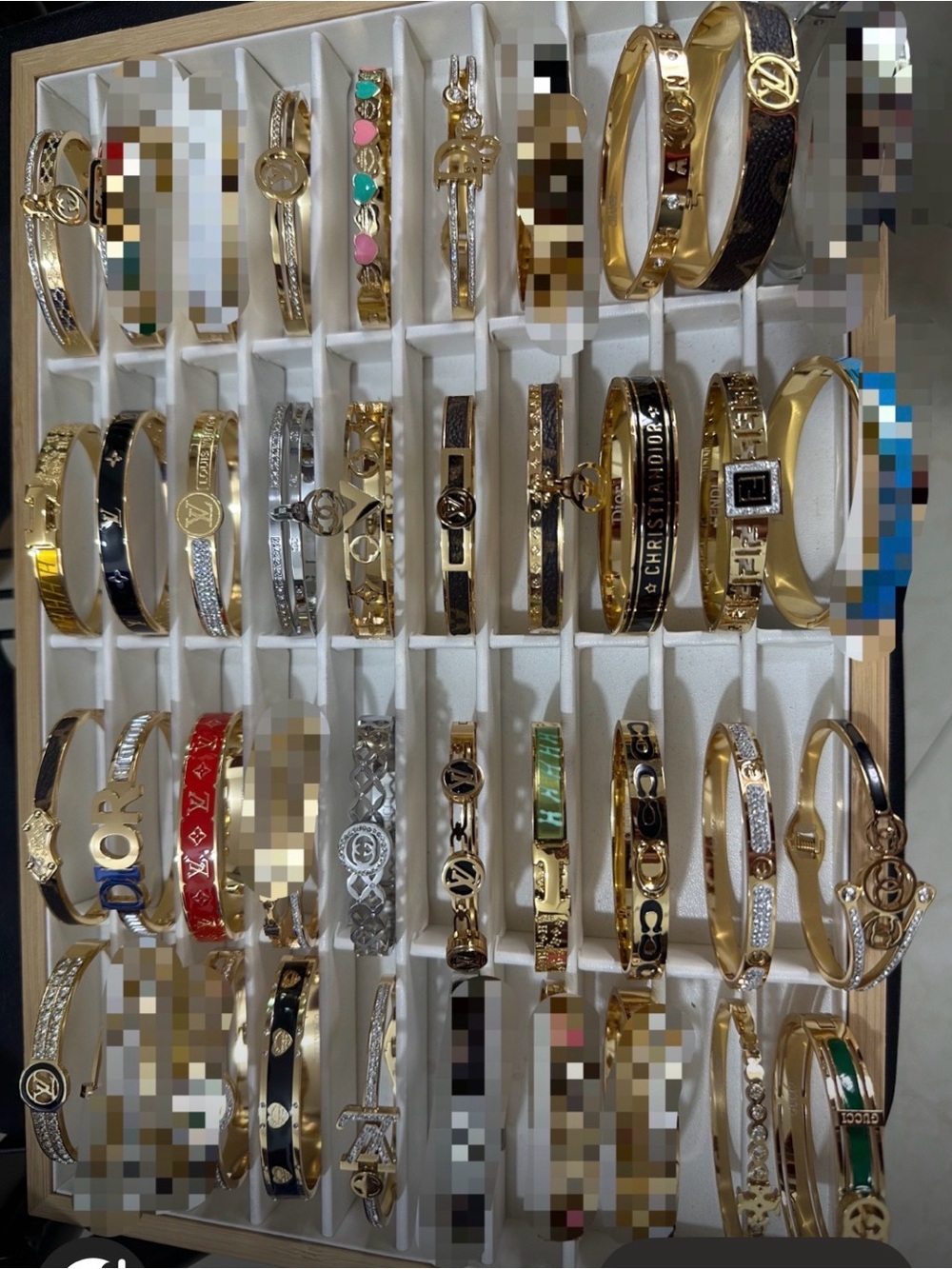 Louis Vuitton Gold Bracelet with Multicolor Enamel Accents